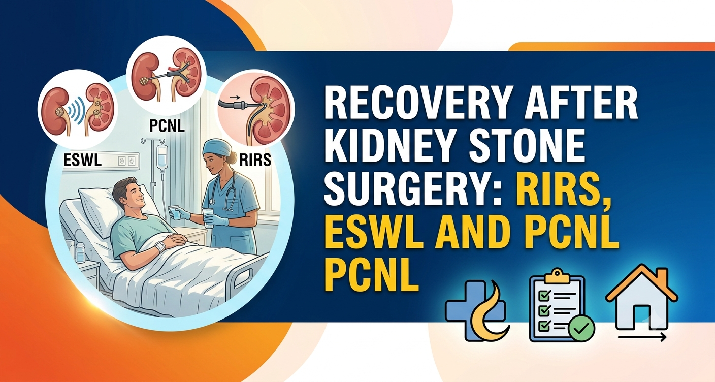 Recovery After Kidney Stone Surgery: RIRS, ESWL and PCNL